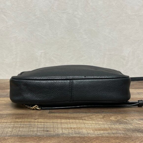 Michael Kors Black Ginny Pebbled Leather Chain Rectangular Crossbody Bag - Picture 5 of 6